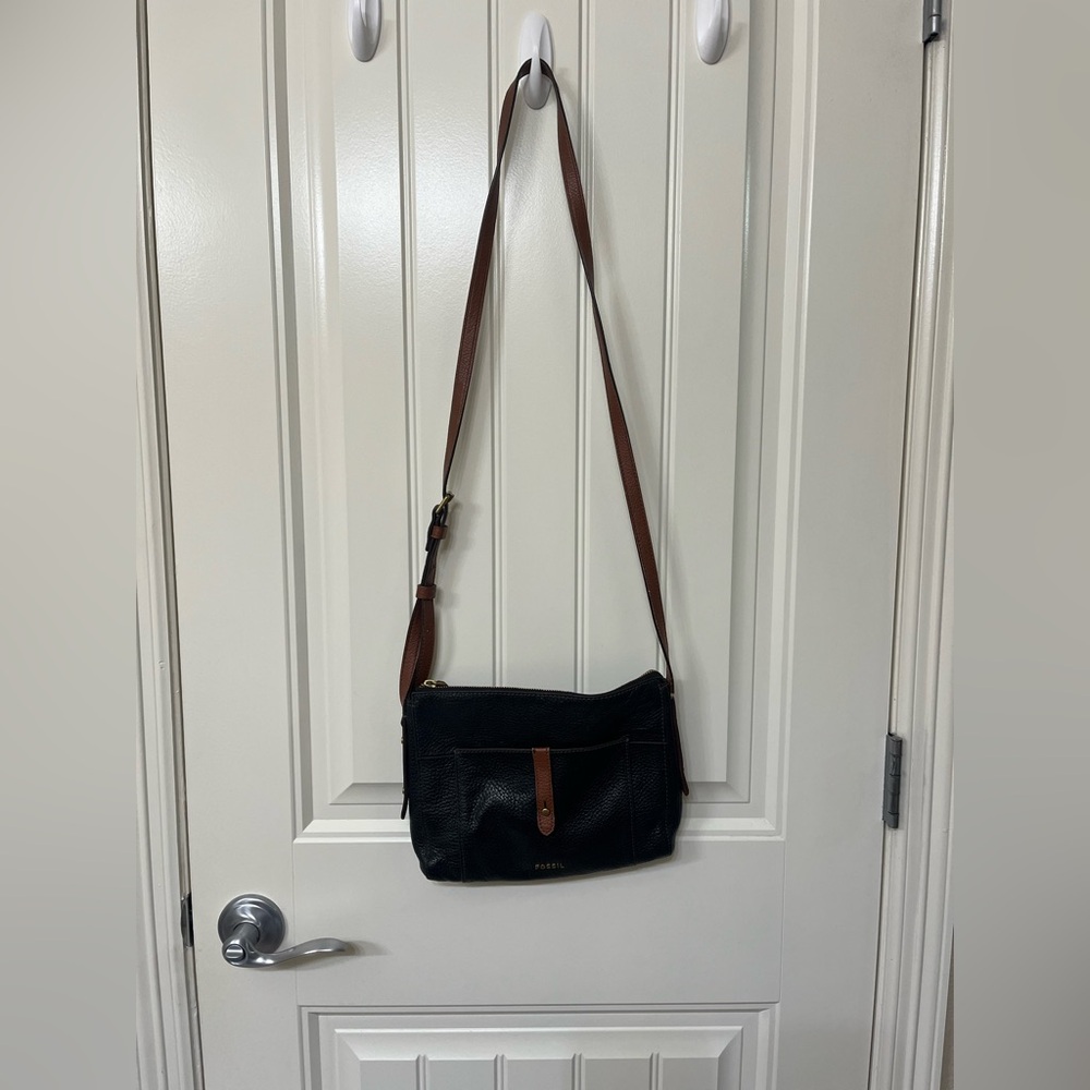 Fossil Black and Brown Women’s Crossbody Purse